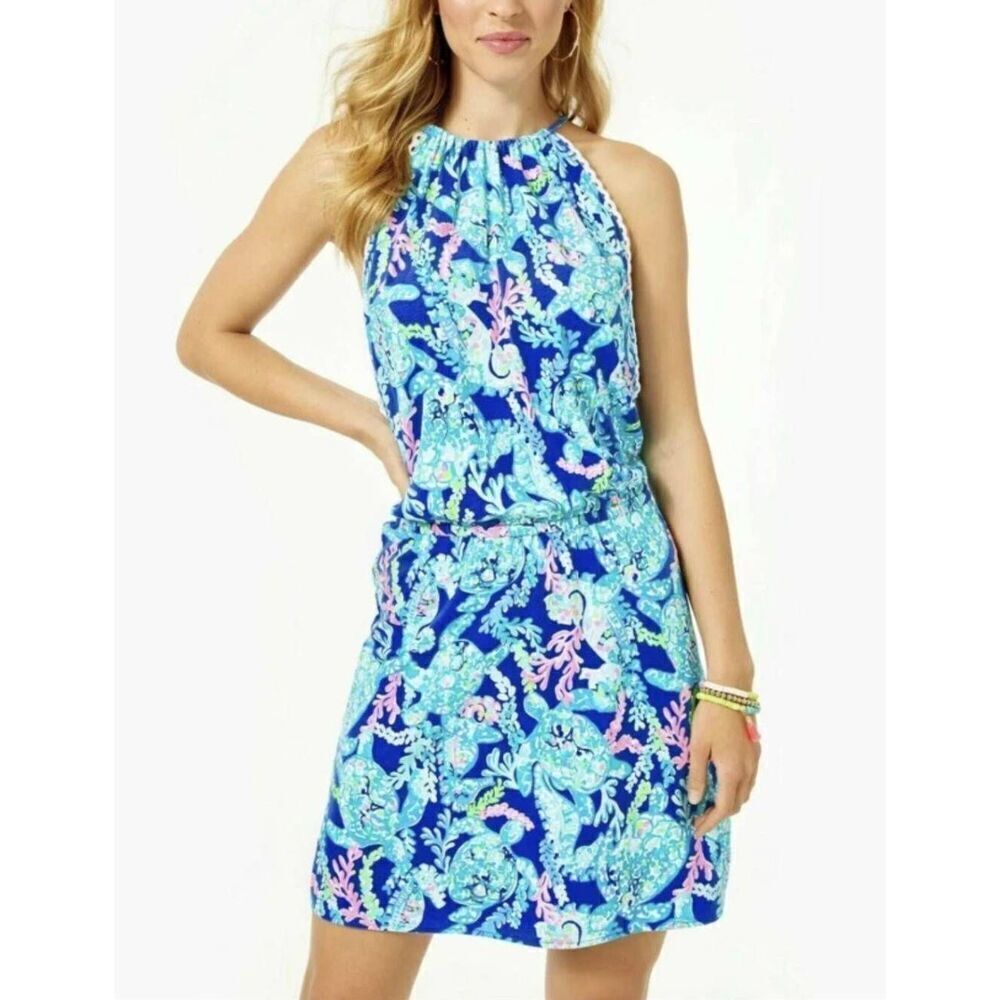 Lilly Pulitzer Gianni Skort Romper Corsica Blue Size XL